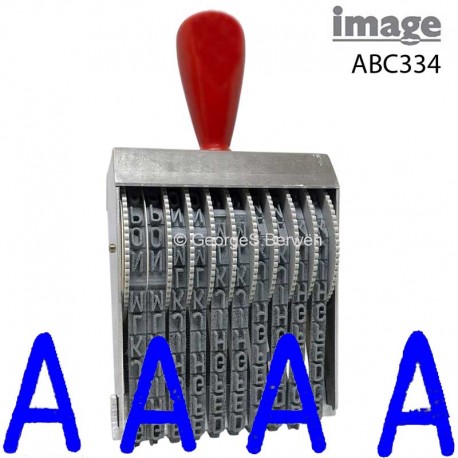 ABC334, 10 abecedarios de 10 mm