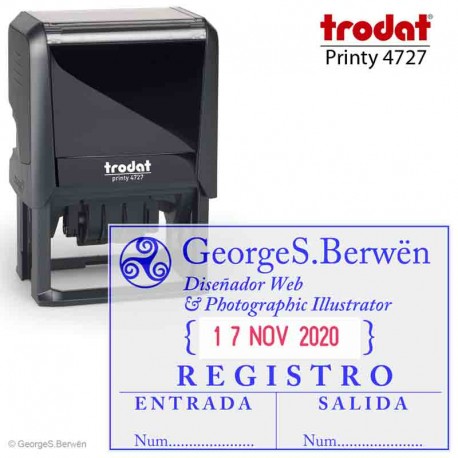  Printy 4727 Sello Fechador Trodat de 60x40mm