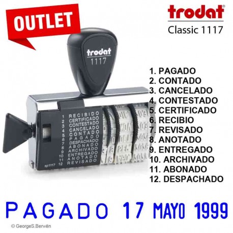 Trodat 1117 Fechador formulario comercial