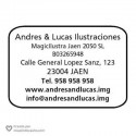 Andres y Lucas de 6x4cm y 7 líneas