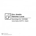 Sello para médico y consulta sanitaria 48 x 18 mm