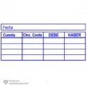 Sello de contabilidad 70x30 mm | debe y haber