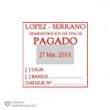 Pagado. Banco | cheque | caja