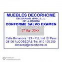 Sello CONFORME SALVO EXAMEN 60x40 mm