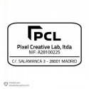 Sello de empresa 56x33mm con logo y datos fiscales