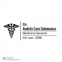 Sello médico 57x22 mm para medicina general