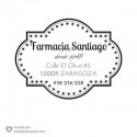 Sello farmacia 60x40 mm con marco vintage
