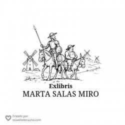 Exlibris Quijote | sello 50x40mm para libros