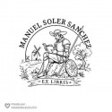 Ex libris Quijote redondo 45mm