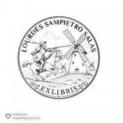 Exlibris Batala de Molinos redondo 45mm