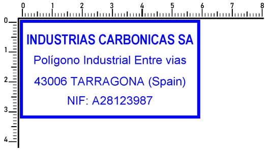 -Carbonicas- para 4 lineas de 6x3cm