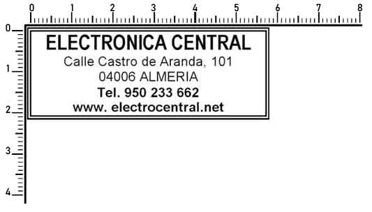 5 lineas con recuadro de 6x2cm