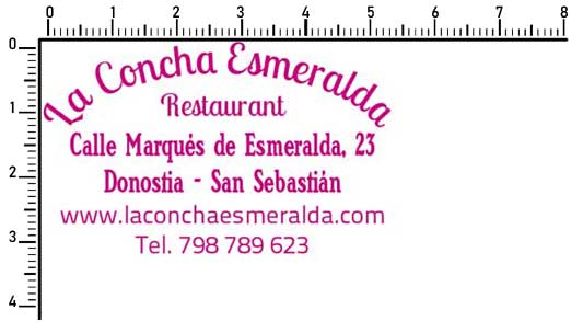 -Esmeralda- de 6x3cm con línea curva