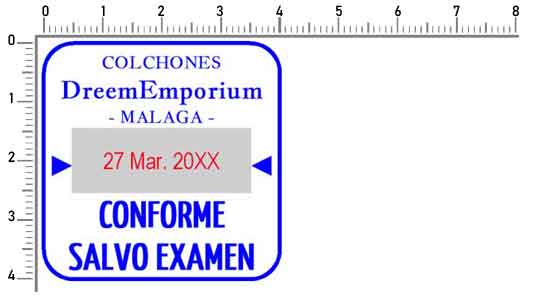 Conforme Salvo Examen Fechador 4x4cm