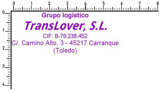 -TransLover- de 6x2cm 5 líneas
