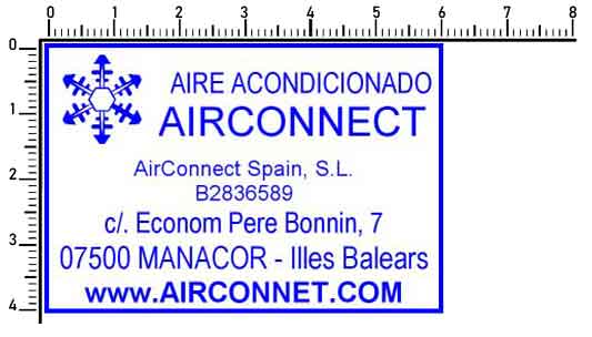 AirConnect de 6x4cm con logo