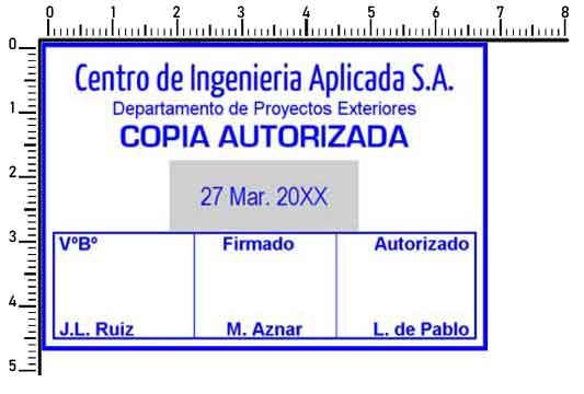 Sello fechador para firmas