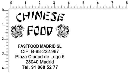 Sello empresa con logo y datos fiscales 40x40mm