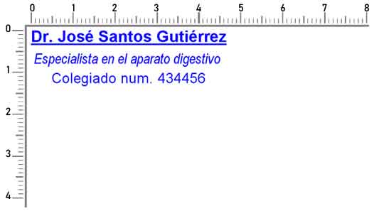 Sello médico 47x17 mm personalizado para consulta