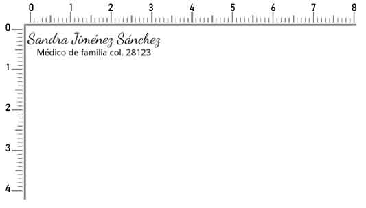 Sello para profesional colegiado 2 líneas