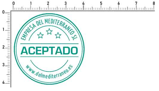 Sello redondo 40 mm para empresa y oficina